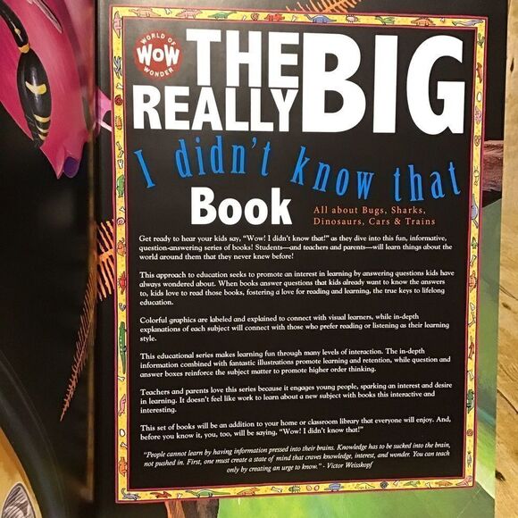 I Didn’t Know That Book Bugs Sharks Dinos Cars Trains - Picture 3 of 6